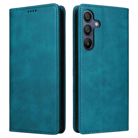 For Samsung Galaxy A16 5G / A16 4G Case RFID Blocking PU Leather Phone Wallet Cover - Peacock Blue