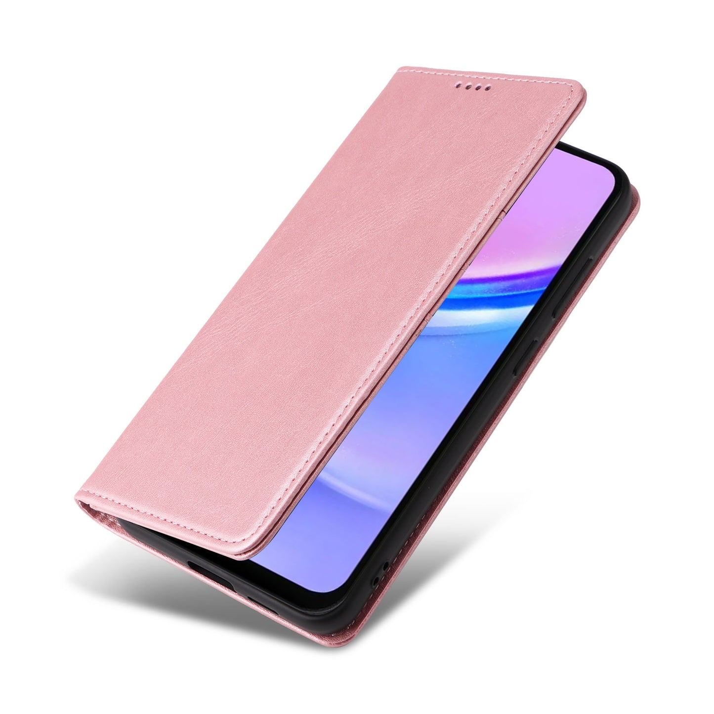 For Samsung Galaxy A16 5G / A16 4G Case RFID Blocking PU Leather Phone Wallet Cover - Pink