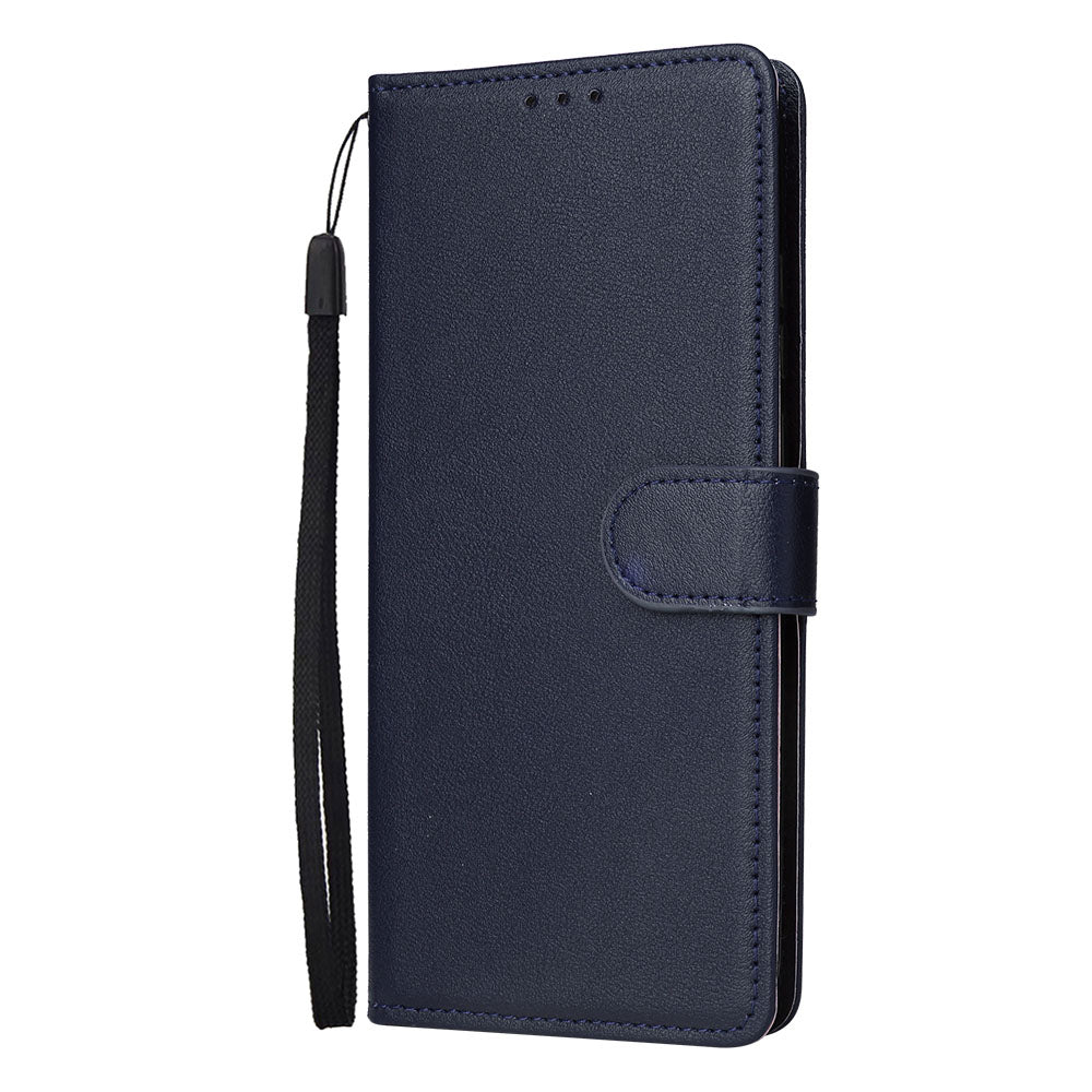 For Samsung Galaxy A06 Case Wallet Stand View PU Leather Phone Cover - Blue