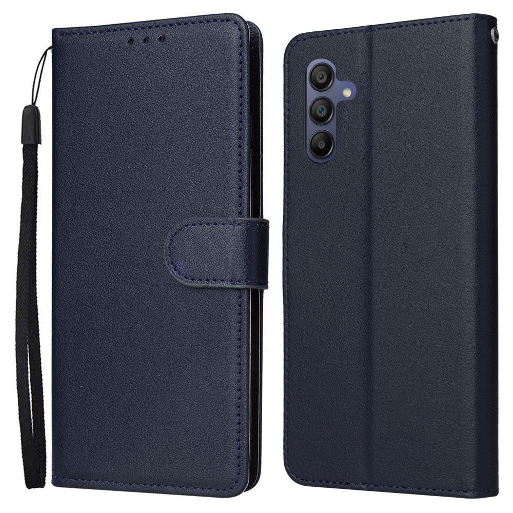 For Samsung Galaxy A16 5G / A16 4G Case Wallet Stand View PU Leather Phone Cover - Blue