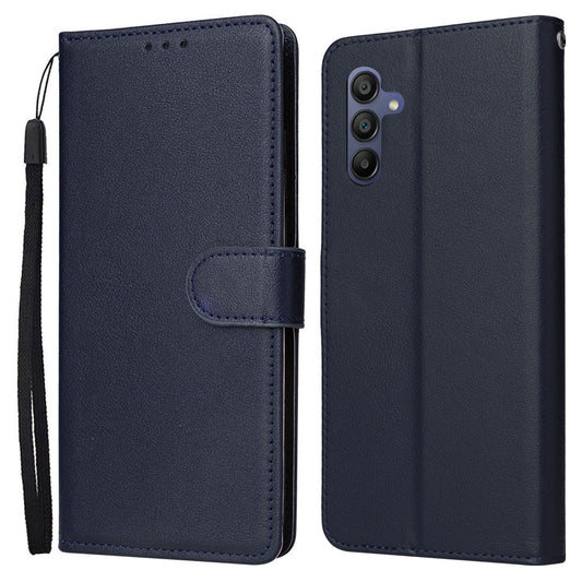 For Samsung Galaxy A16 5G / A16 4G Case Wallet Stand View PU Leather Phone Cover - Blue