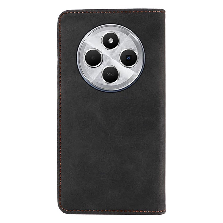 BETOPNICE 003 For Xiaomi Poco C75 4G / Redmi 14R 5G / 14C 4G Wallet Case Leather Phone Cover with Stand - Black
