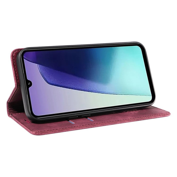 BETOPNICE 003 For Xiaomi Poco C75 4G / Redmi 14R 5G / 14C 4G Wallet Case Leather Phone Cover with Stand - Red