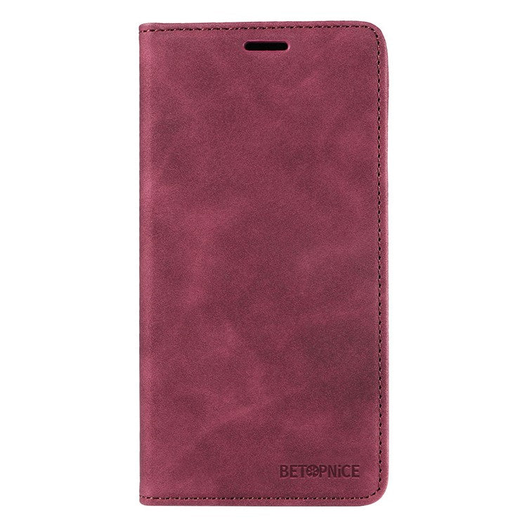 BETOPNICE 003 For Xiaomi Poco C75 4G / Redmi 14R 5G / 14C 4G Wallet Case Leather Phone Cover with Stand - Red