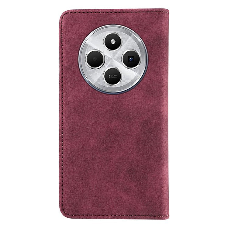 BETOPNICE 003 For Xiaomi Poco C75 4G / Redmi 14R 5G / 14C 4G Wallet Case Leather Phone Cover with Stand - Red