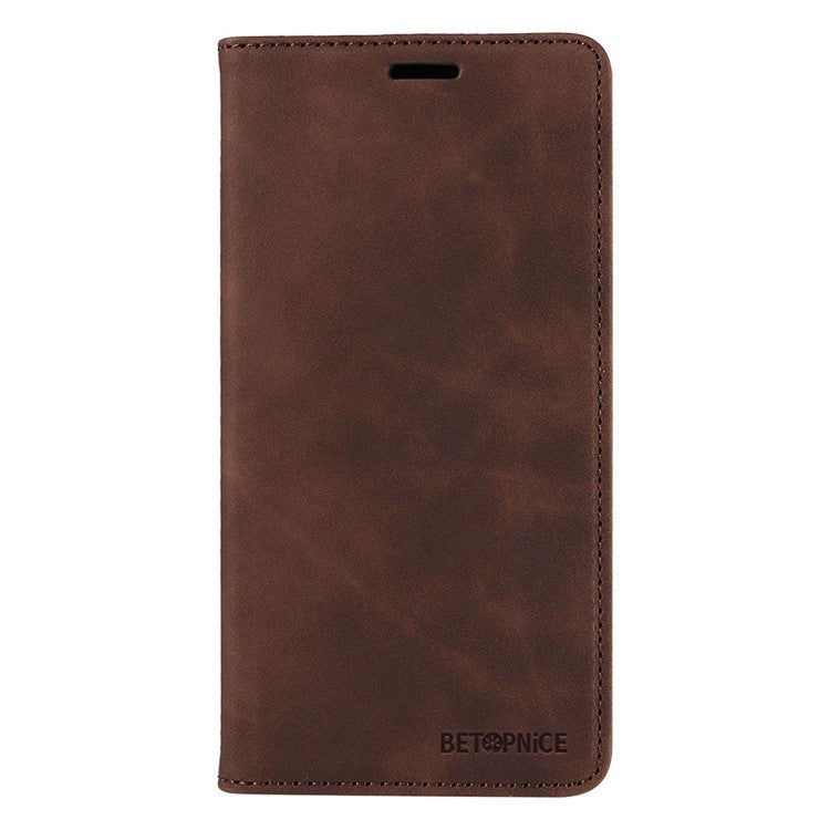 BETOPNICE 003 For Xiaomi Poco C75 4G / Redmi 14R 5G / 14C 4G Wallet Case Leather Phone Cover with Stand - Brown