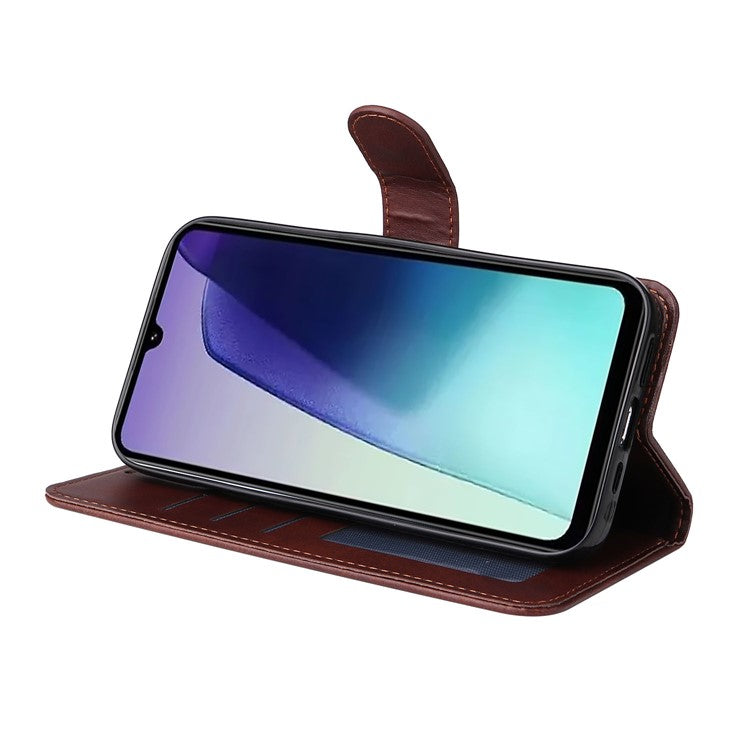 For Xiaomi Poco C75 4G / Redmi 14R 5G / 14C 4G Case Wallet PU Leather Folio Flip Phone Cover - Brown