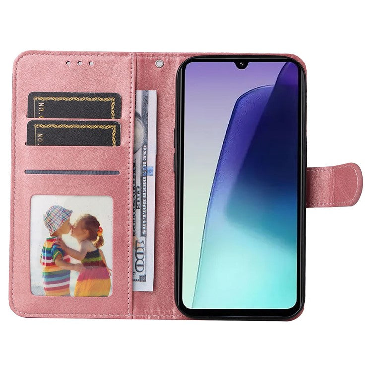 For Xiaomi Poco C75 4G / Redmi 14R 5G / 14C 4G Case Wallet PU Leather Folio Flip Phone Cover - Pink