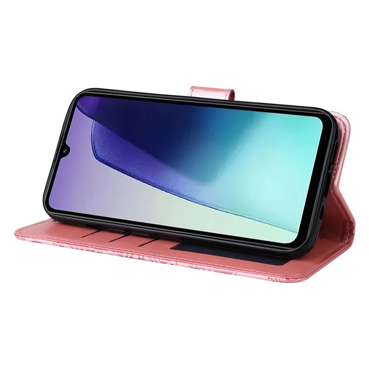 For Xiaomi Poco C75 4G / Redmi 14R 5G / 14C 4G Case Sunflower Imprint Leather Wallet Phone Cover - Pink