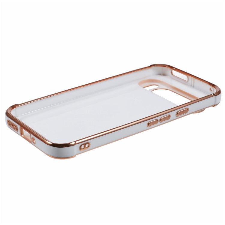 For Google Pixel 9 Pro XL Case Electroplated Frame TPU Soft Phone Cover - Ivory White