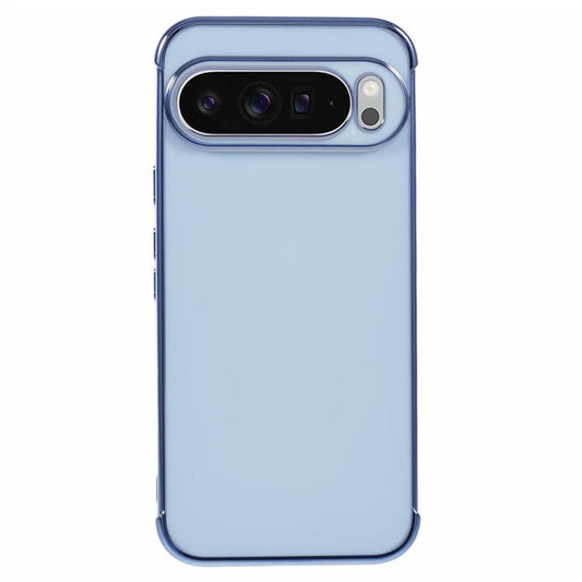 For Google Pixel 9 Pro XL Case Electroplated Frame TPU Soft Phone Cover - Blue