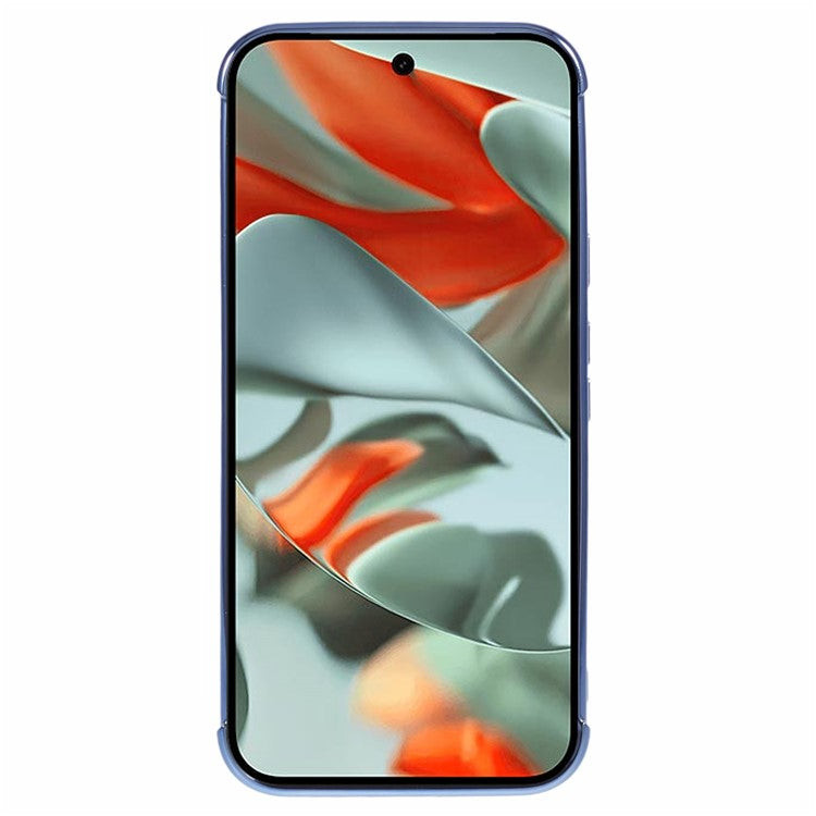 For Google Pixel 9 Pro XL Case Electroplated Frame TPU Soft Phone Cover - Blue