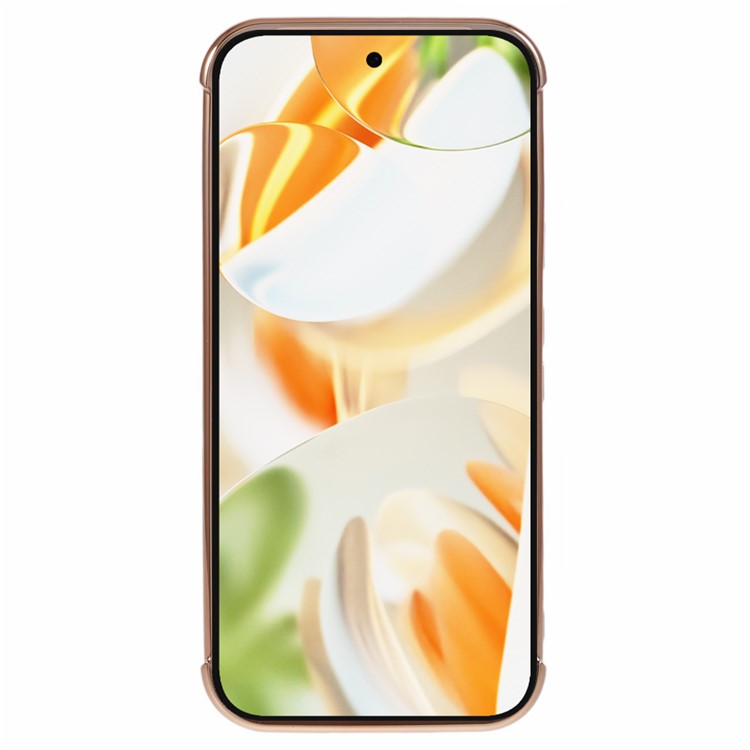 For Google Pixel 9 / Pixel 9 Pro Case Electroplated Frame TPU Soft Phone Cover - Ivory White