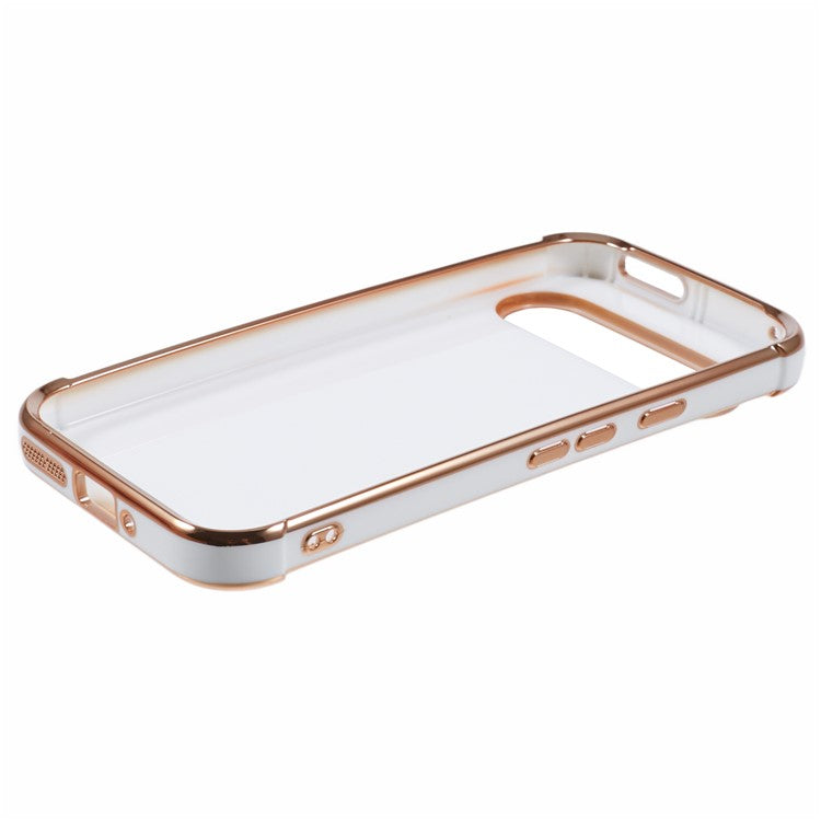 For Google Pixel 9 / Pixel 9 Pro Case Electroplated Frame TPU Soft Phone Cover - Ivory White