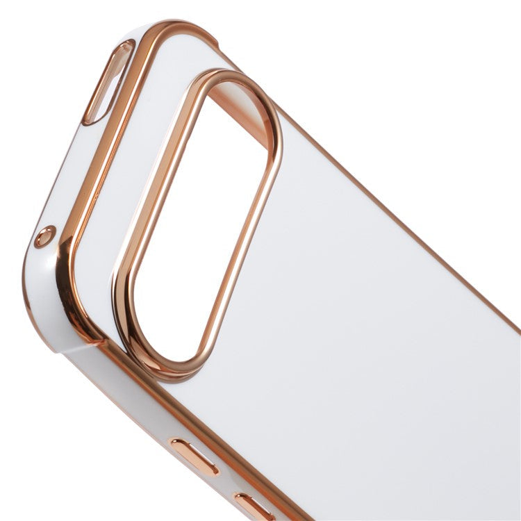 For Google Pixel 9 / Pixel 9 Pro Case Electroplated Frame TPU Soft Phone Cover - Ivory White