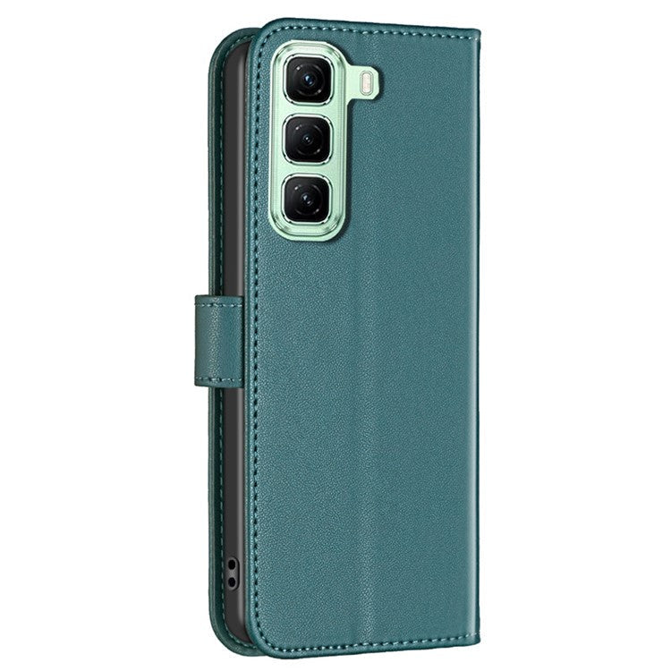 BINFEN COLOR BF17 For Infinix Hot 50 5G Case Wallet Folio Flip Leather Cover - Green