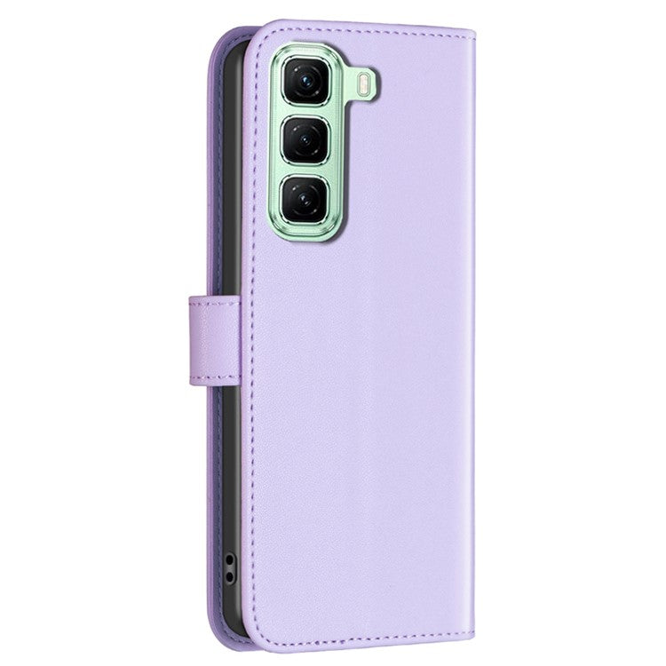 BINFEN COLOR BF17 For Infinix Hot 50 5G Case Wallet Folio Flip Leather Cover - Purple