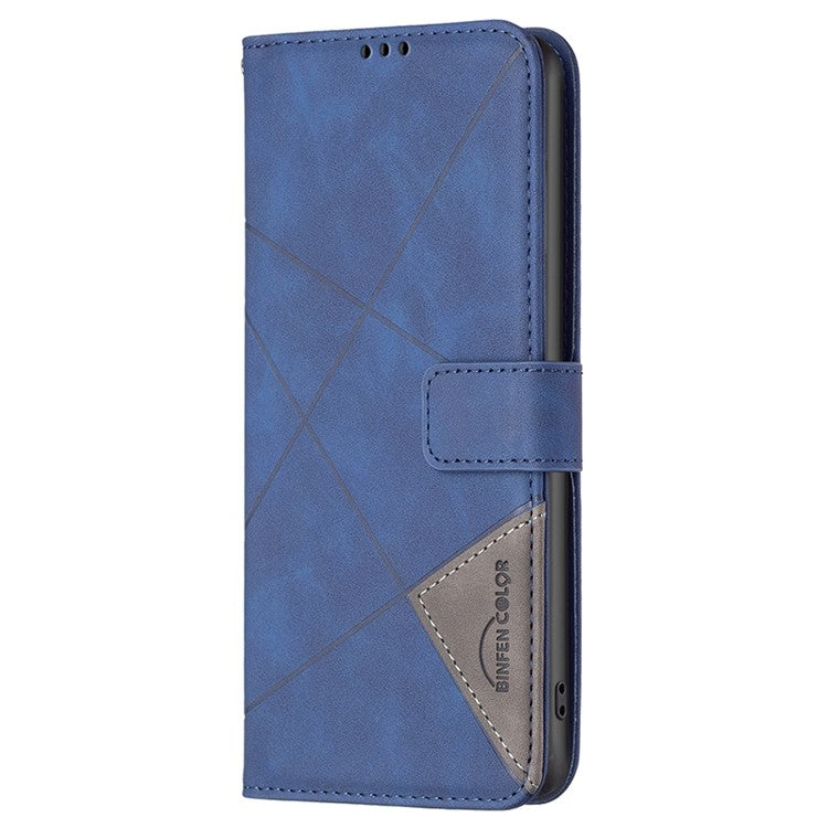 BINFEN COLOR BF05 For Infinix Hot 50 5G Case Leather Phone Cover Wallet Stand - Blue