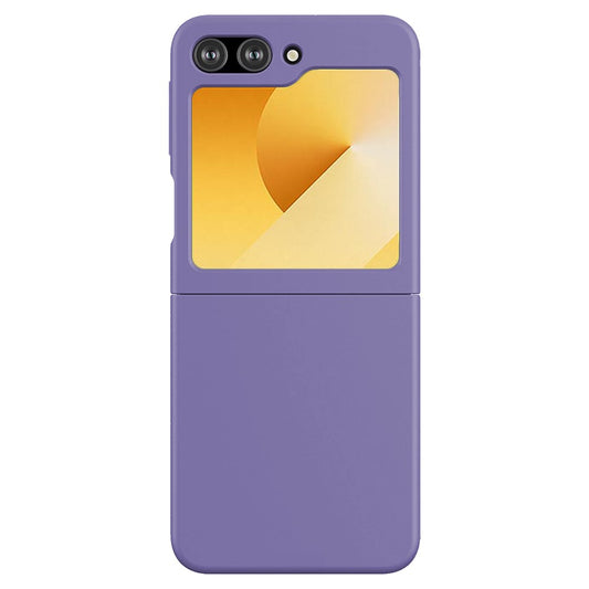 KALEBOL KLB-YTGJ002 For Samsung Galaxy Z Flip7 FE 5G / Z Flip6 5G Case Solid Color Liquid Silicone+PC Phone Cover - Purple