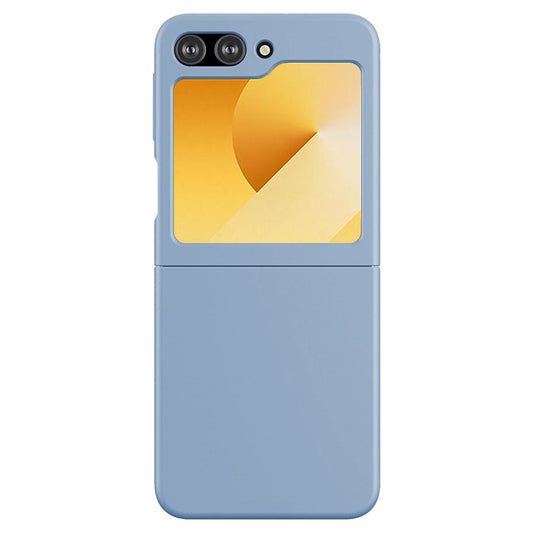 KALEBOL KLB-YTGJ002 For Samsung Galaxy Z Flip7 FE 5G / Z Flip6 5G Case Solid Color Liquid Silicone+PC Phone Cover - Sky Blue