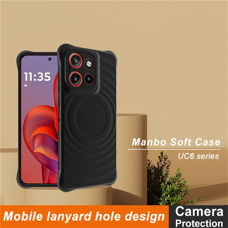 IMAK UC-6 Series for Motorola Thinkphone 25 5G /  Moto S50 5G / Edge 50 Neo 5G Case Water Drop Texture Anti-Skid Matte TPU Cover - Matte Black