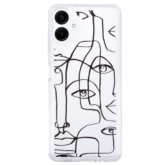 For Samsung Galaxy A06 TPU Case Pattern Printing Shockproof Airbag Phone Cover - Line Women