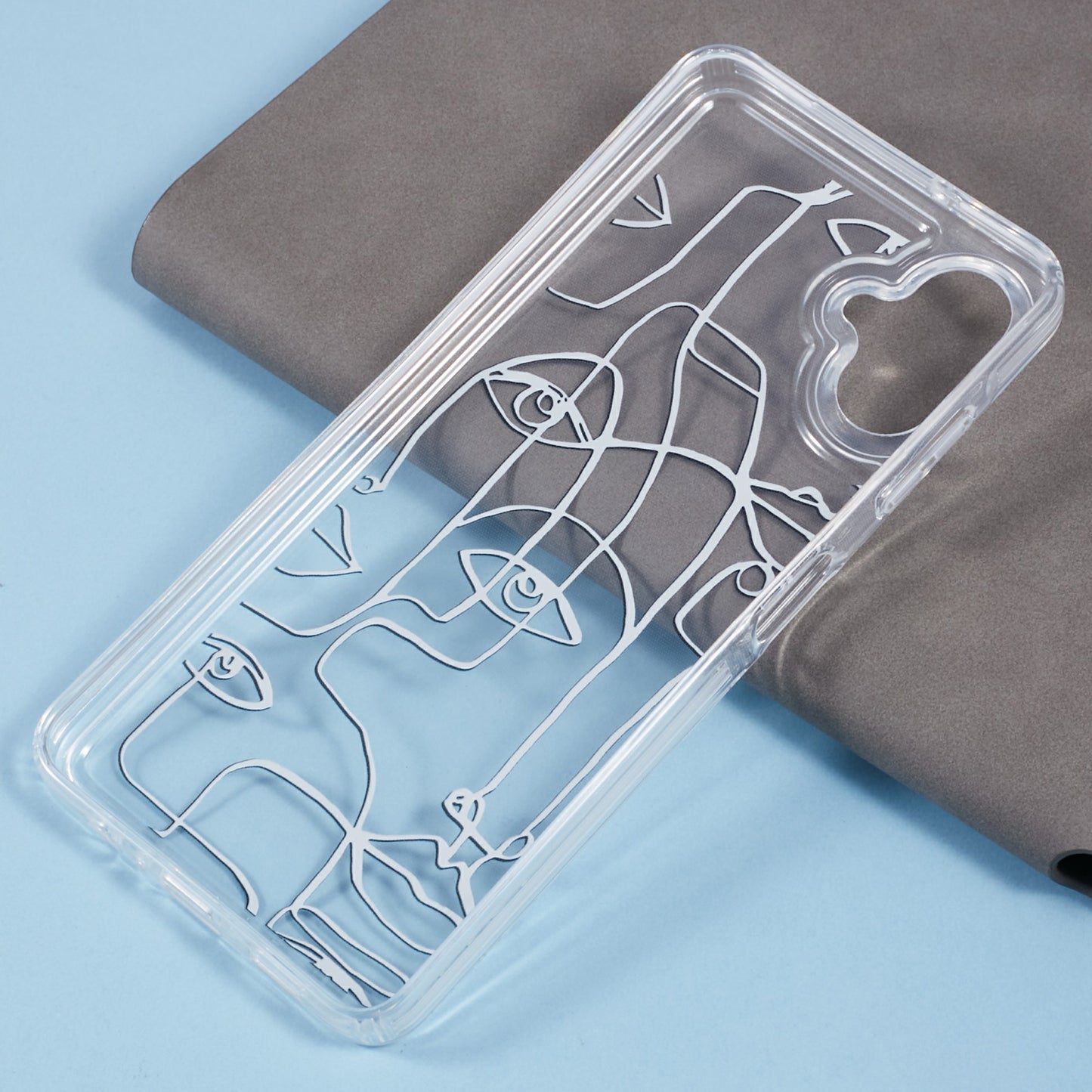 For Samsung Galaxy A06 TPU Case Pattern Printing Shockproof Airbag Phone Cover - Line Women