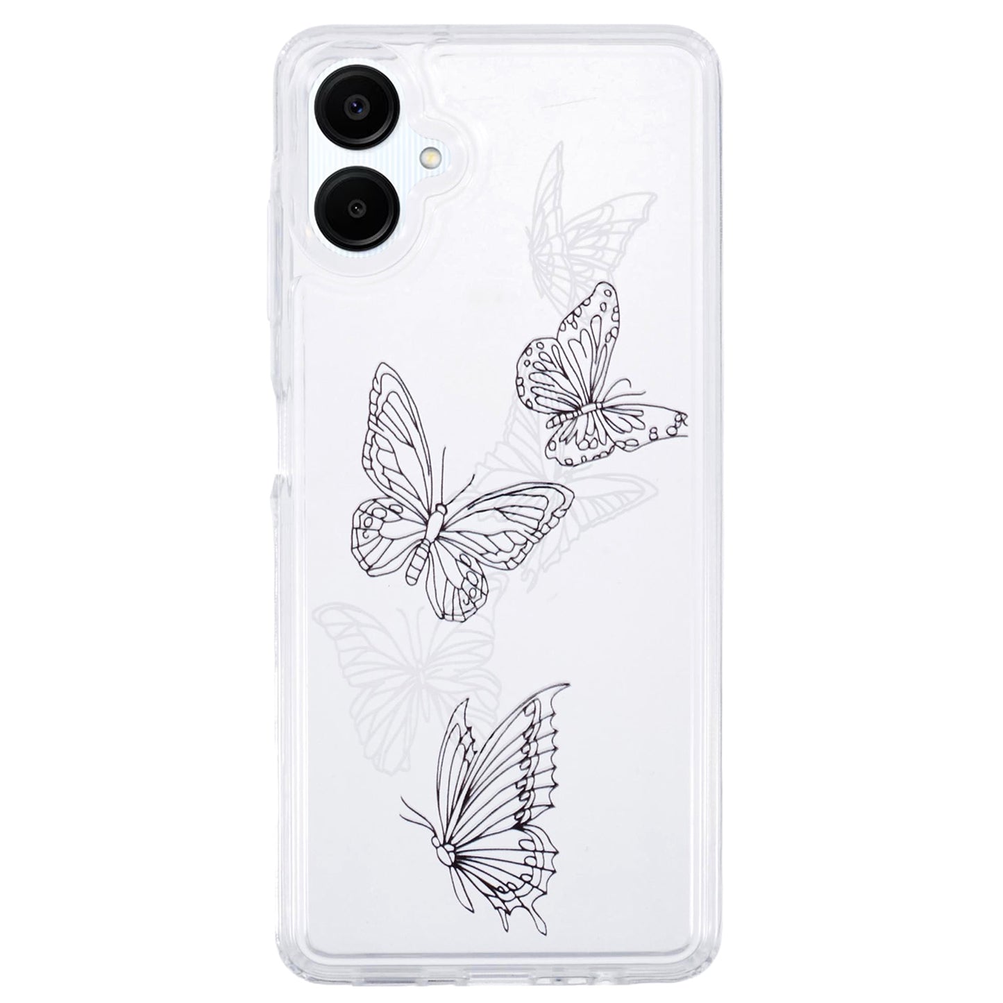 For Samsung Galaxy A06 TPU Case Pattern Printing Shockproof Airbag Phone Cover - Butterflies