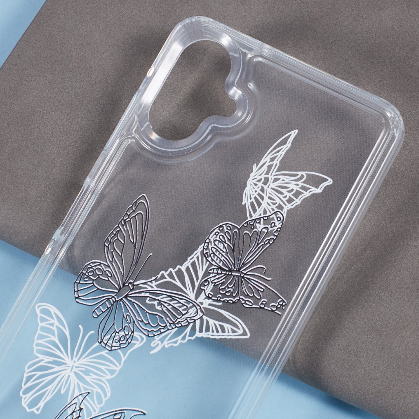 For Samsung Galaxy A06 TPU Case Pattern Printing Shockproof Airbag Phone Cover - Butterflies