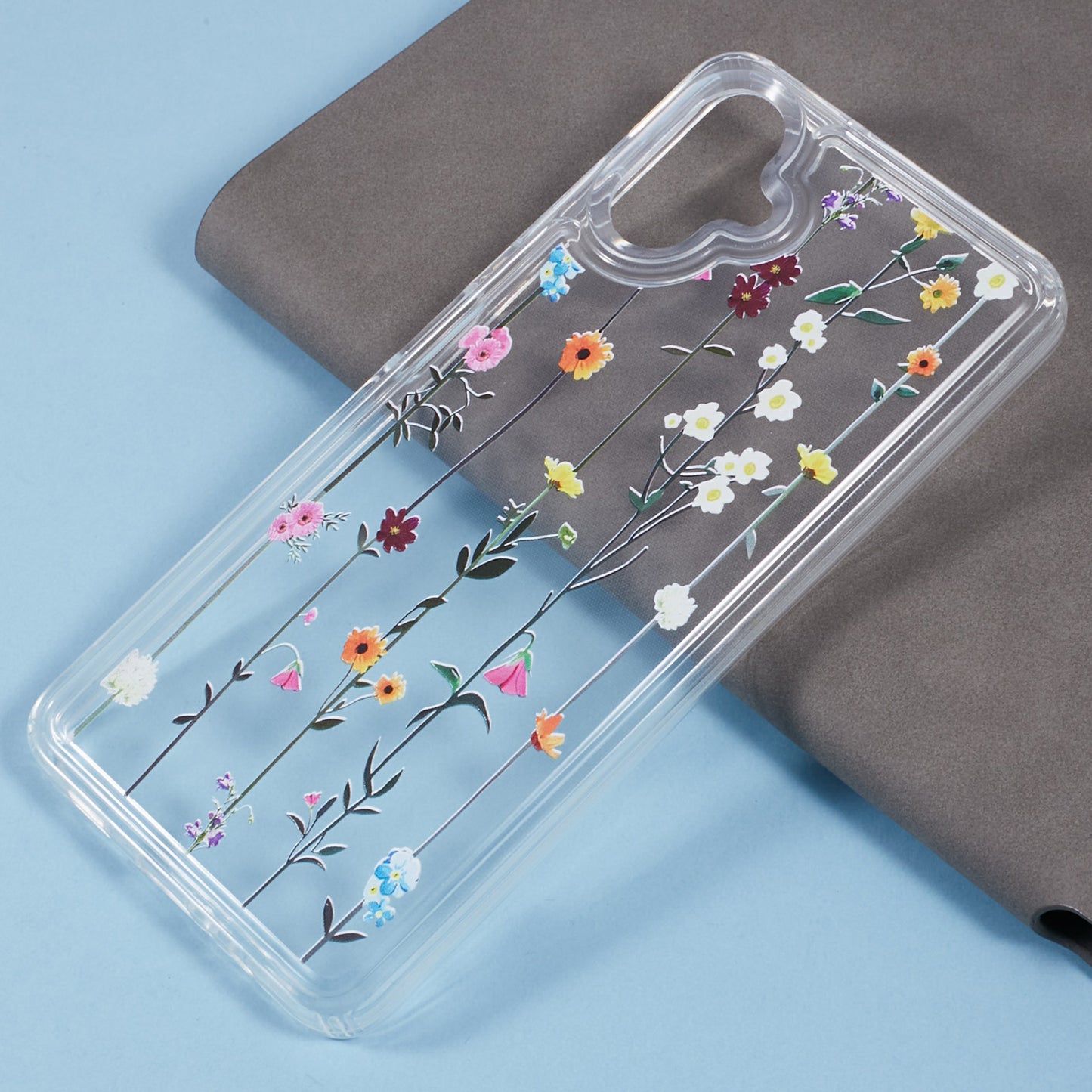 For Samsung Galaxy A06 Case TPU Flower Printing Pattern Air Cushion Design Protective Cover - KS2