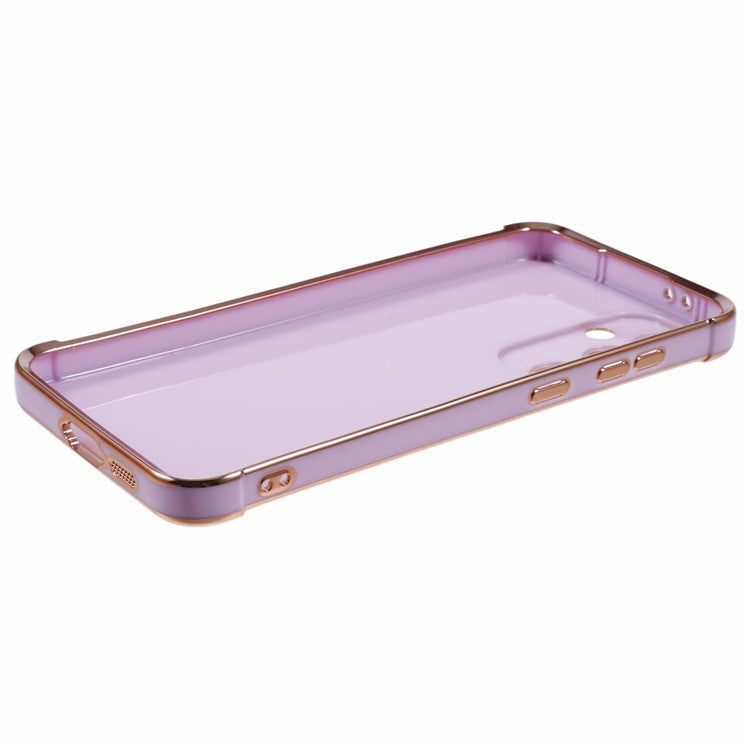 For Samsung Galaxy S24 FE Case Electroplated Frame TPU Soft Phone Cover - Purple