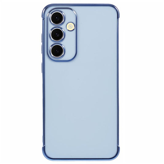 For Samsung Galaxy S24 FE Case Electroplated Frame TPU Soft Phone Cover - Blue