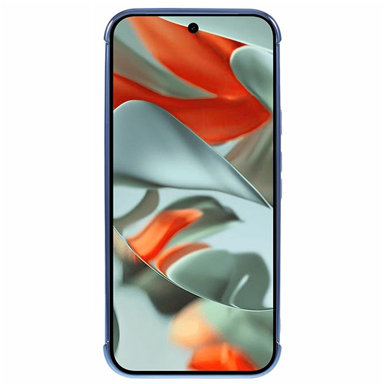 For Google Pixel 9 Pro XL Case Compatible with MagSafe Electroplated TPU Phone Cover Hollow Love Hearts - Blue