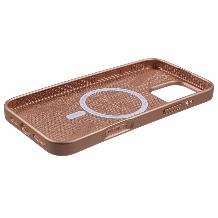 X-LEVEL For iPhone 16 Pro Case Compatible with MagSafe Honeycomb Inner TPU Back Cover - Titanium Gold