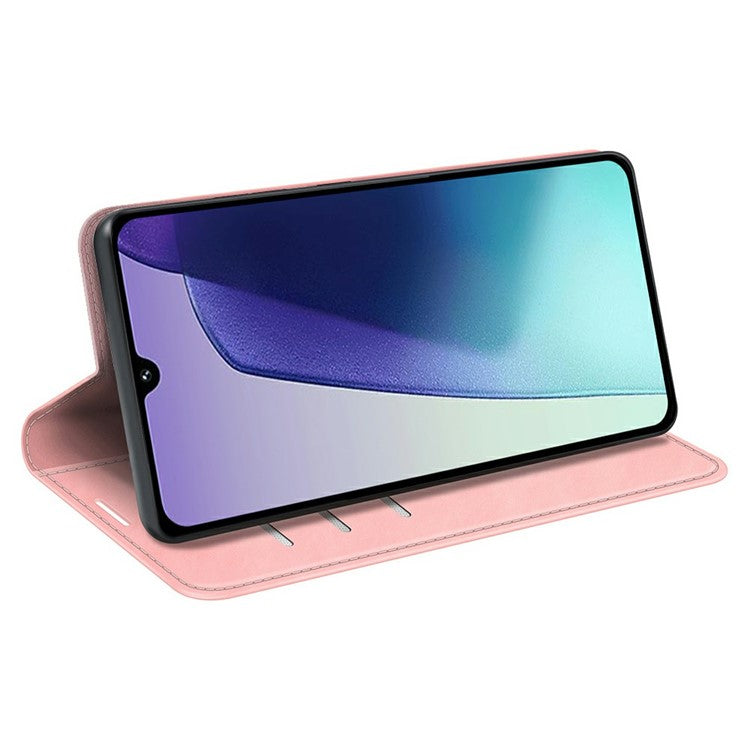 For Xiaomi Poco C75 4G / Redmi 14R 5G / 14C 4G Case Skin-Touch Leather Wallet Phone Cover - Pink