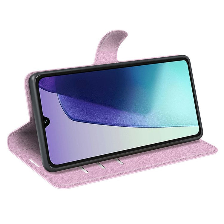 For Xiaomi Poco C75 4G / Redmi 14R 5G / 14C 4G Case Litchi Texture Shockproof Leather Wallet Phone Cover - Pink