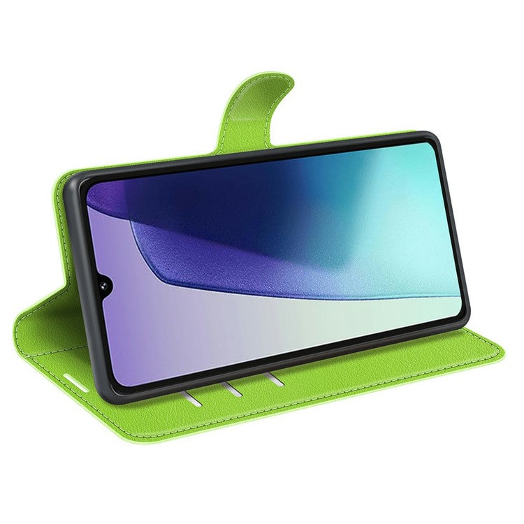 For Xiaomi Poco C75 4G / Redmi 14R 5G / 14C 4G Case Litchi Texture Shockproof Leather Wallet Phone Cover - Green