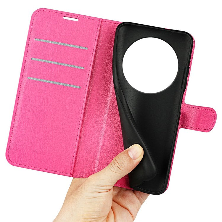 For Xiaomi Poco C75 4G / Redmi 14R 5G / 14C 4G Case Litchi Texture Shockproof Leather Wallet Phone Cover - Rose