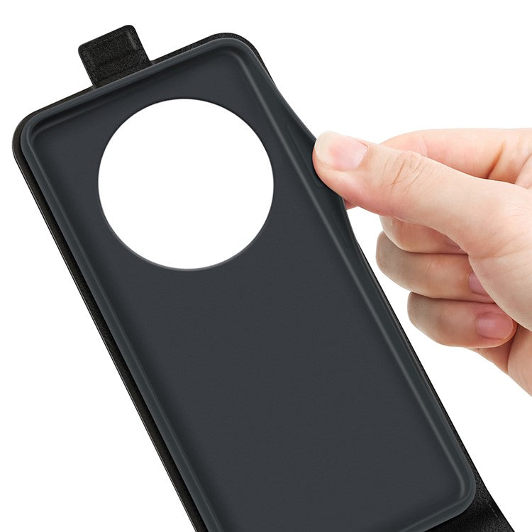 For Xiaomi Poco C75 4G / Redmi 14R 5G / 14C 4G Case with Card Slots Vertical Flip Leather Phone Cover - Black