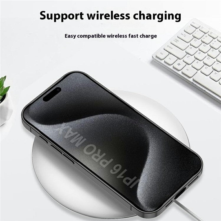GKK For iPhone 16 Pro Case Compatible with MagSafe PU+PC Phone Shell with Card Holder Kickstand - Carbon Fiber Texture