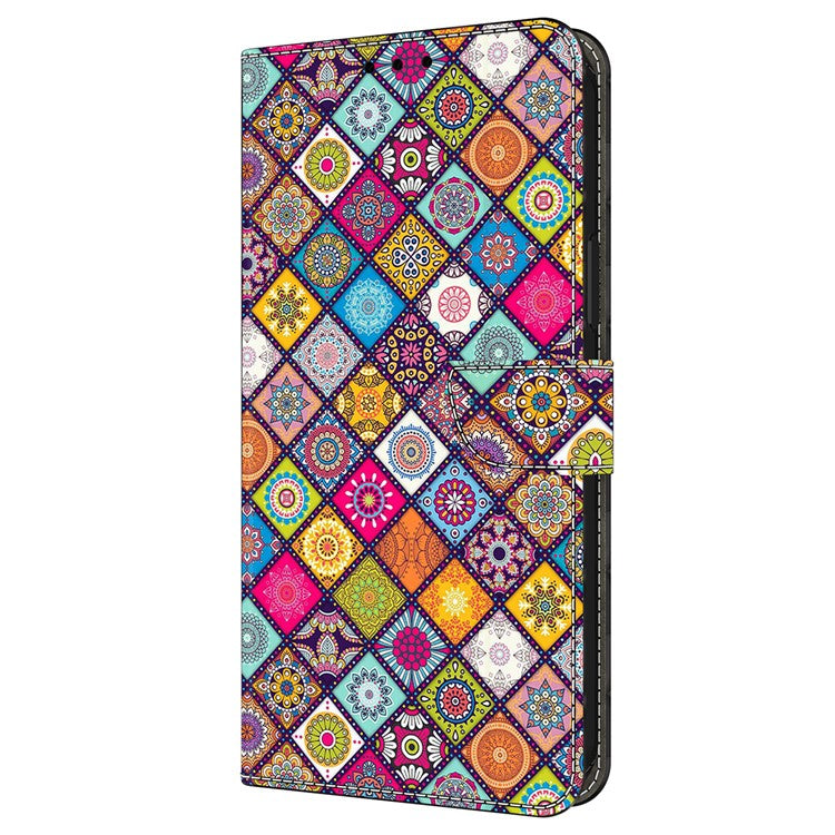 For Google Pixel 9 / Google Pixel 9 Pro Case Pattern Printed Protective Cover TPU+PU Leather Flip Phone Case - Colorful Leather