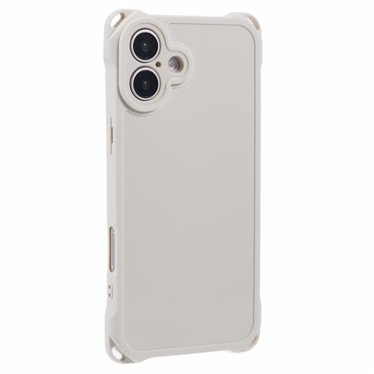 For iPhone 16 Case Reinforced Corner Protection TPU Phone Cover - White