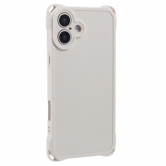 For iPhone 16 Case Reinforced Corner Protection TPU Phone Cover - White