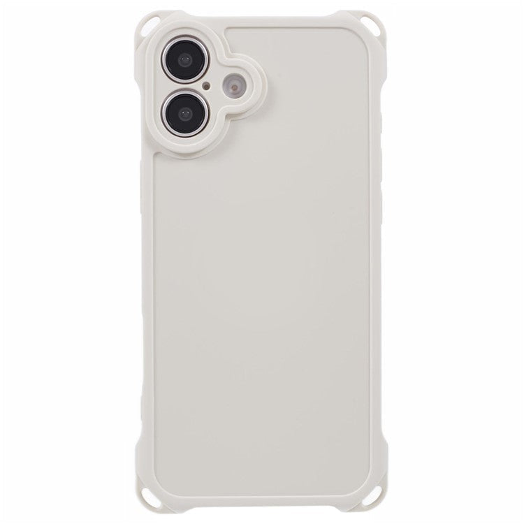 For iPhone 16 Case Reinforced Corner Protection TPU Phone Cover - White