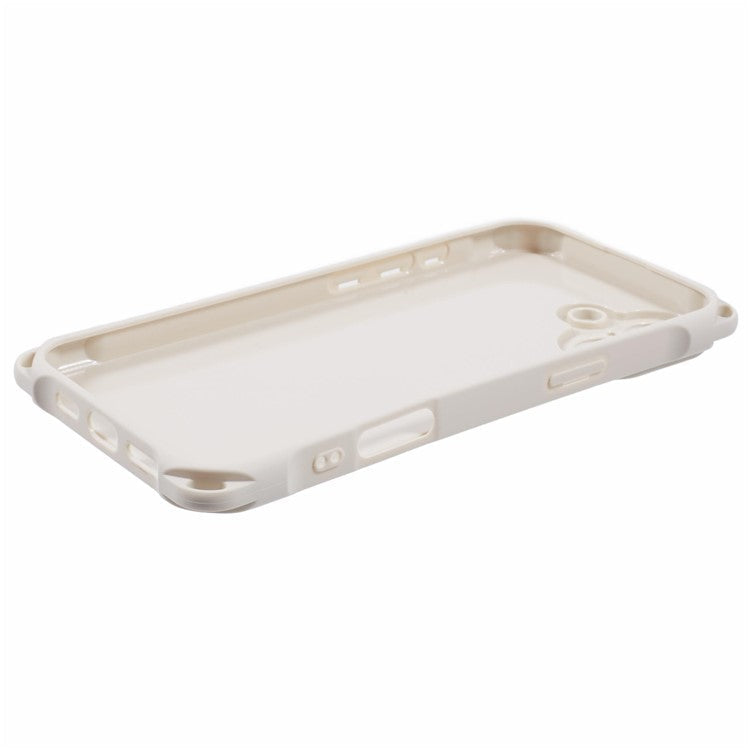 For iPhone 16 Case Reinforced Corner Protection TPU Phone Cover - White