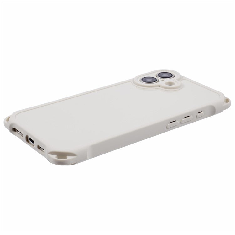 For iPhone 16 Case Reinforced Corner Protection TPU Phone Cover - White