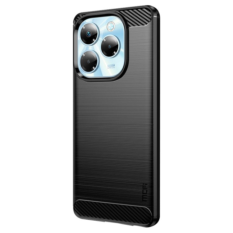 MOFI JK TPU Series-1 For Infinix Note 40X 5G Case Carbon Fiber Texture TPU Soft Phone Cover - Black