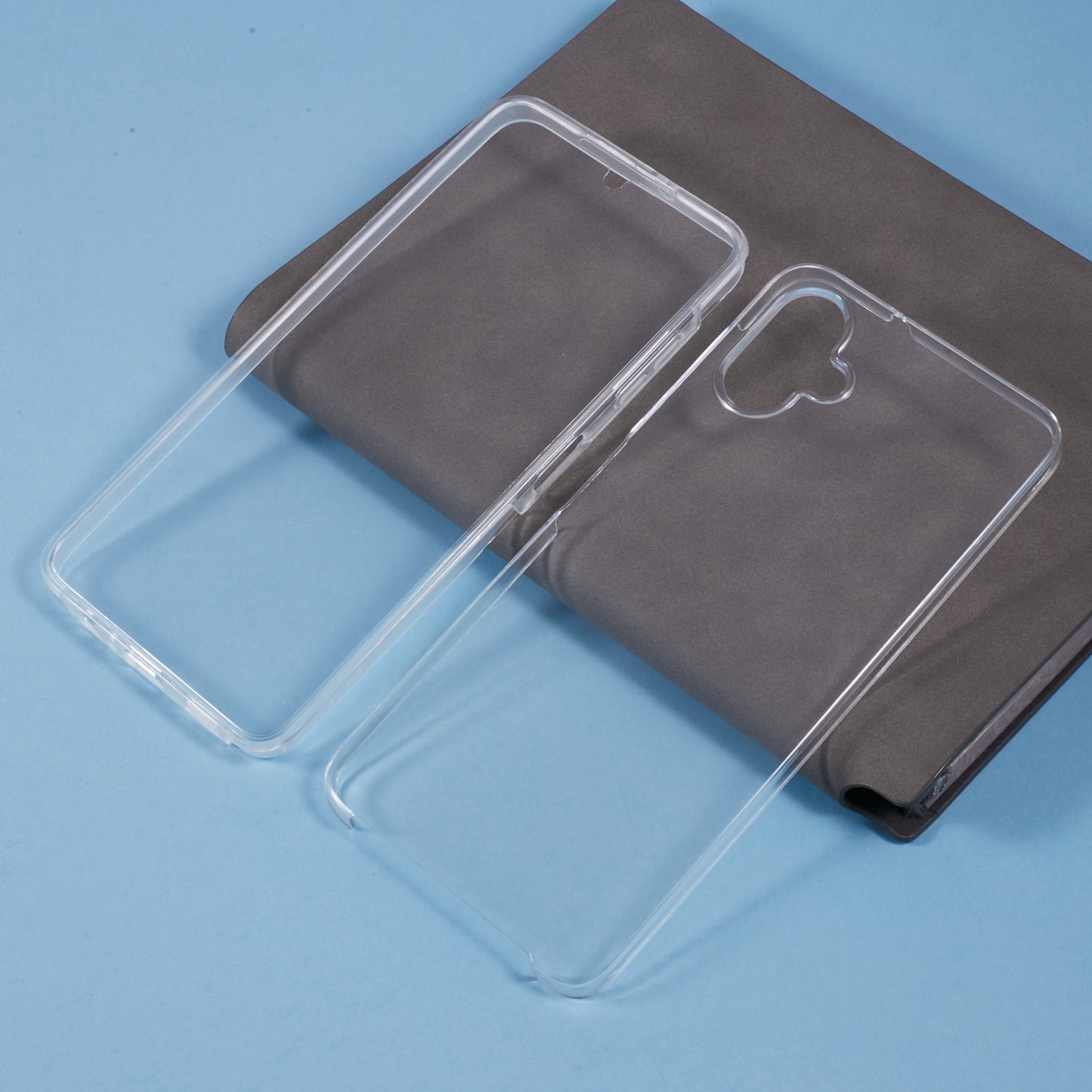 For Samsung Galaxy A06 Case TPU Frame Clear Acrylic Back Phone Cover with PET Film