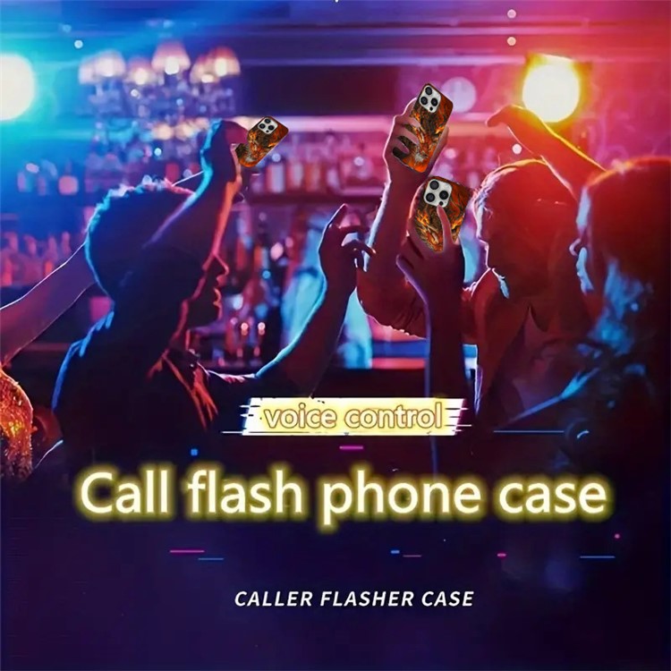 For iPhone 16 Pro Case Call Flash Series Pattern Printing Tempered Glass + TPU Combo Phone Case - Red Fire Dragon