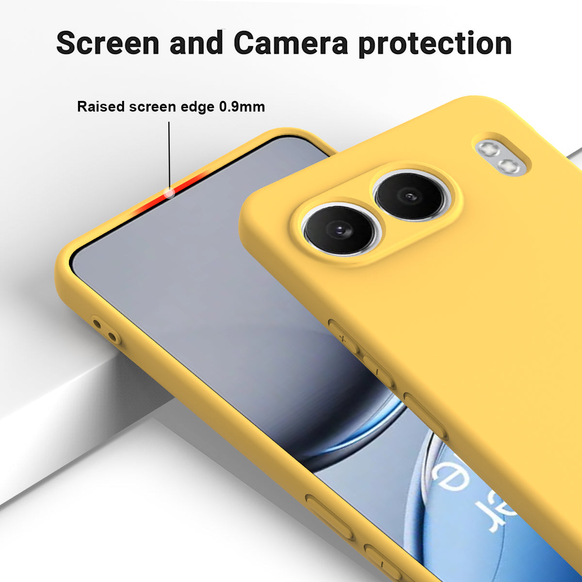 For OnePlus Nord 4 Case Liquid Silicone Anti-Scratch Phone Cover with Hand Strap - Yellow